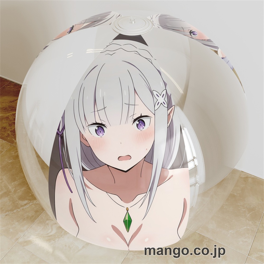 アニメ キャラクター ビーチボール【Reゼロから始める異世界生活】エミリア  PVC製 キャラクターグッズ コレクション用